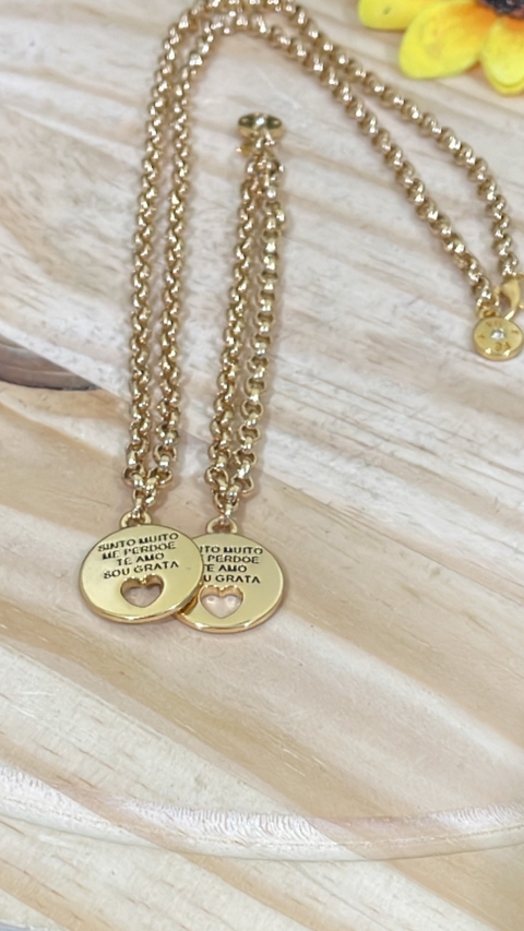 conjunto do hooponopono Gargantilha e Pulseira