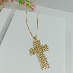 Colar Crucifixo Cravejado