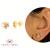 Brinco Patinha Pet Cravejado com Micro Zircônias na Cor Pink Banhado a Ouro 18k