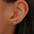 Ear Cuff Colorido com Cristais – Banhado a Ouro 18k - comprar online