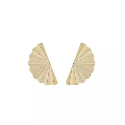 Brinco Leque Minimalista – Banhado a Ouro 18k - comprar online
