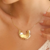 COLAR DE MEIA LUA ABAULADO NO OURO BANHADO NO OURO 18K - comprar online