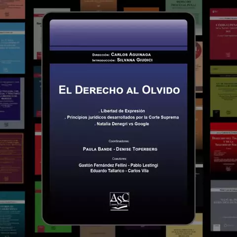 E-BOOK -EL DERECHO AL OLVIDO .Dirección: Carlos Aguinaga. Páginas: 119. Fecha: 2022. Editorial: ASC Libros Jurídicos - comprar online