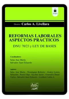 E-BOOK - Reformas Laborales - Aspectos Prácticos según DNU 70/23 y Ley de Bases. Autor: Carlos A. Live. Pág: 143. 2024. Edi. ASC Libros Jurídicos - comprar online