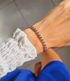 Pulseira Bolinhas Corrente Aço