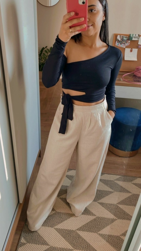 Cropped JADE com manga