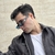 Gafas LUXURY espejado celeste (patillas LV) - tienda online