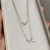 Colar V liso - Ouro 18K