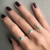 Petit Anel Esmeralda Gota e Diamante - Ouro 18k - Ana Tomich | Joias Personalizadas