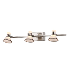 Aplique ITALO 3 Luces LED 15W 220V 3000K. NIQUEL MATE Cabezales giratorios.
