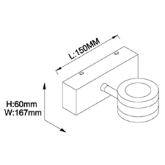 Aplique BELINO 1 Luz LED 8W - comprar online