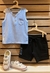 Conjunto Regata Malha Tingida E Bermuda Em Moletom Aquamarine 1.223.043