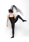 Malha Só Dança - Malha Cintura Super Alta Alças Pé Conversível Cor Preta