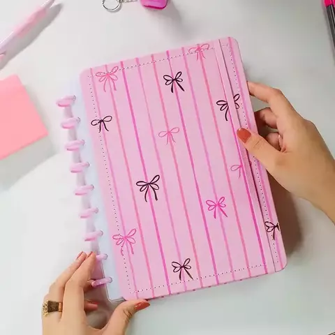 Caderno Com Discos Love Ribbon M