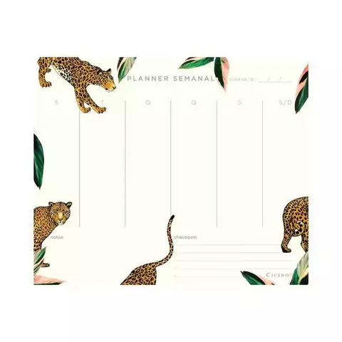 Bloco A4 Planner Semanal Onça Brasileira