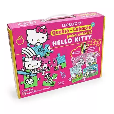 Quebra-Cabeça p/ Colorir Hello Kitty