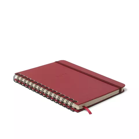 Agenda Planner Wire-o 2026 Clássica Semanal Anotações A5 Vermelho Quente
