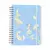 Caderno Espiral Origens Pautado 17x24 Áqua Azul 10 Matérias 160 fls