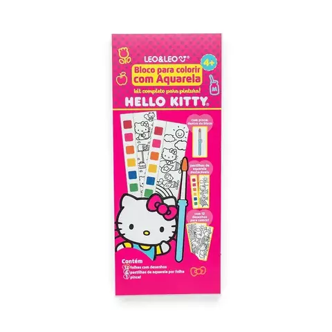 Bloco p/ Colorir com Aquarela Hello Kitty