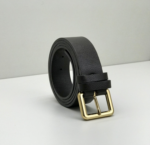 Cinto em couro legítimo, cor café.