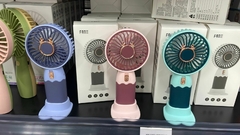 Ventilador recargable porta celular