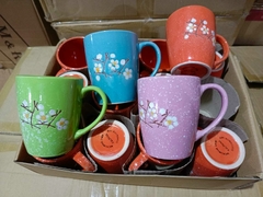 Tazas de porcelana floredas * 6 unidades