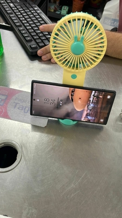 Ventilador recargable porta celular - comprar online