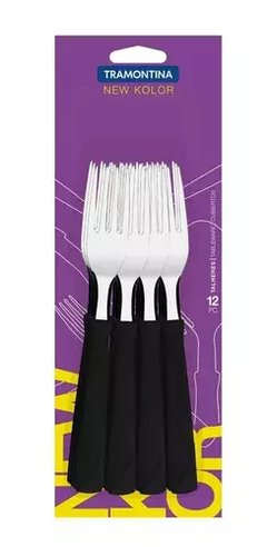 Tenedor Tramontina new kolor. Negro