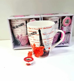Taza de porcelana día de la madre + reloj de mano