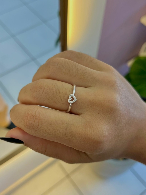 ANEL MINI CORAÇÃO VAZADO REGULÁVEL - comprar online