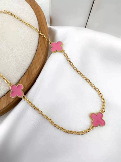 Colar folheado a ouro 18k inspiração joalheria / "Virginia".