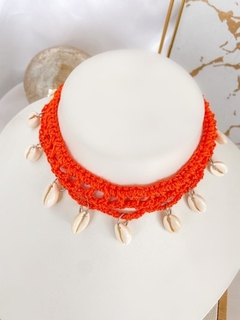 Choker macramê com buzios