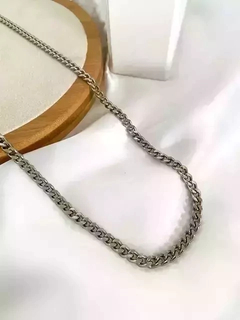 Colar masculino elo grumet níquel verniz italiano.