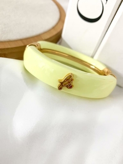 Bracelete Verniz Italiano Resinado banhado a 10 milésimos de ouro - comprar online