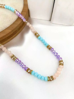 Colar de Cristal com entremeio de zircônia . - comprar online