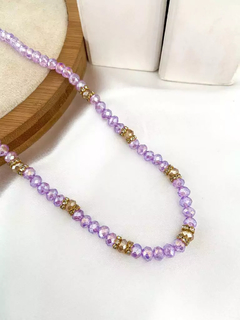 Imagem do Colar de Cristal com entremeio de zircônia .