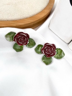 Brinco flor esmaltado