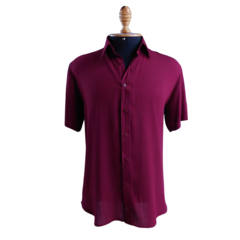 Camisa Social de Viscose com Trama de Linho Verde Claro - comprar online