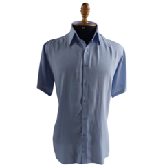 Imagem do Camisa Social de Viscose com Trama de Linho Verde Menta