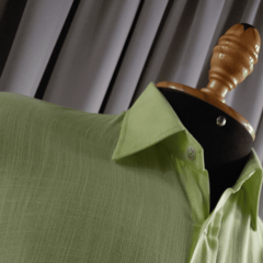 Camisa Social de Viscose com Trama de Linho Verde Menta na internet