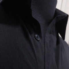Camisa Social de Viscose com Trama de Linho Preto na internet