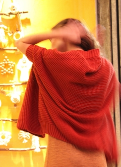 Casaco Tricot Kimono Punho Canelado na internet