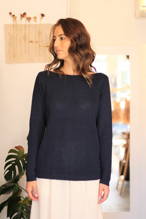 Blusa Tricot Pérola Gola Canoa - comprar online