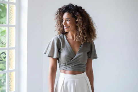 Blusa Transpassada - Moda Artesanal, atemporal e sustentável | Le Retrô