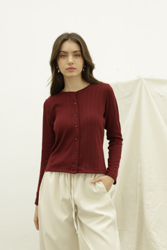 [TEJIDO] Saco con botones (talle único) - comprar online
