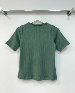 [TEJIDO] Remera manga corta cuello roulotte - Mara - tienda online