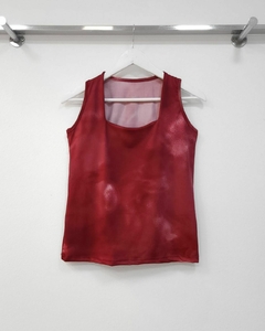 [MICROFIBRA] Musculosa vintage cuello cuadrado - comprar online