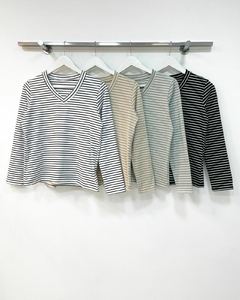 [MORLEY GRUESO] Remera rayada “V”