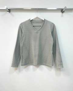 [MORLEY GRUESO] Remera rayada “V” - comprar online