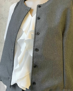 [SASTRERO WOOL] Chaleco cuello redondo - tienda online